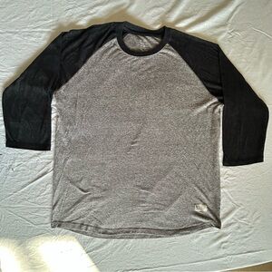 Matix Black and Gray Long Sleeve Raglan Tee